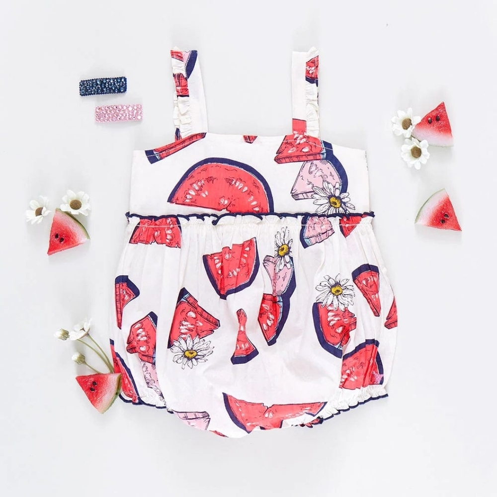 Pink Chicken Bubble ~ Slice of Summer ~ sz 6/12 mo